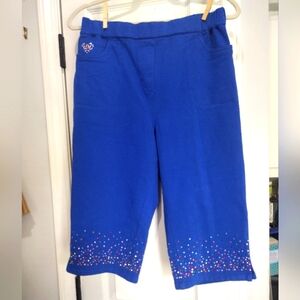 Quacker Factory, Dream Jeannes size medium blue capris